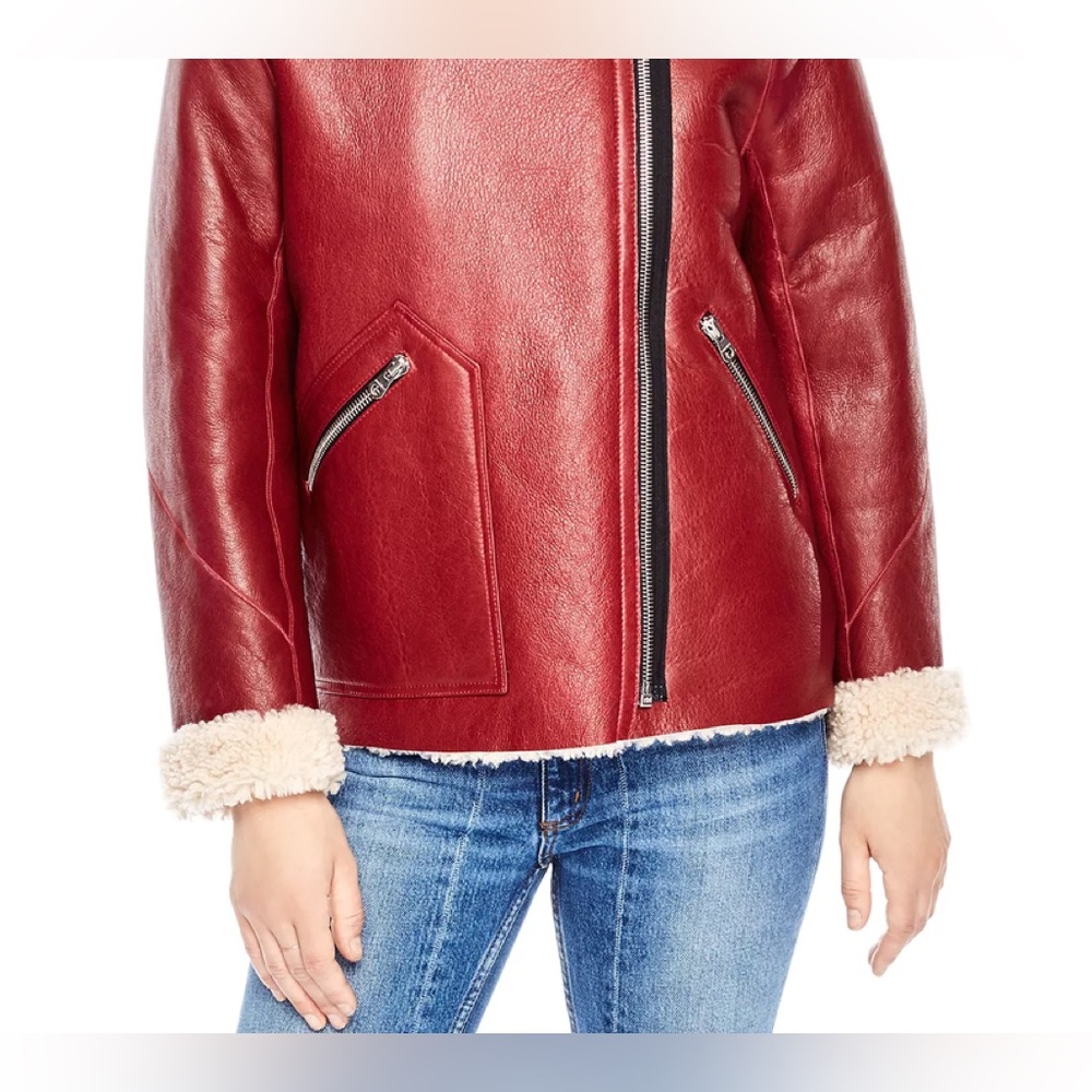 Sandro Alan Shearling Jacket Size S - image 3